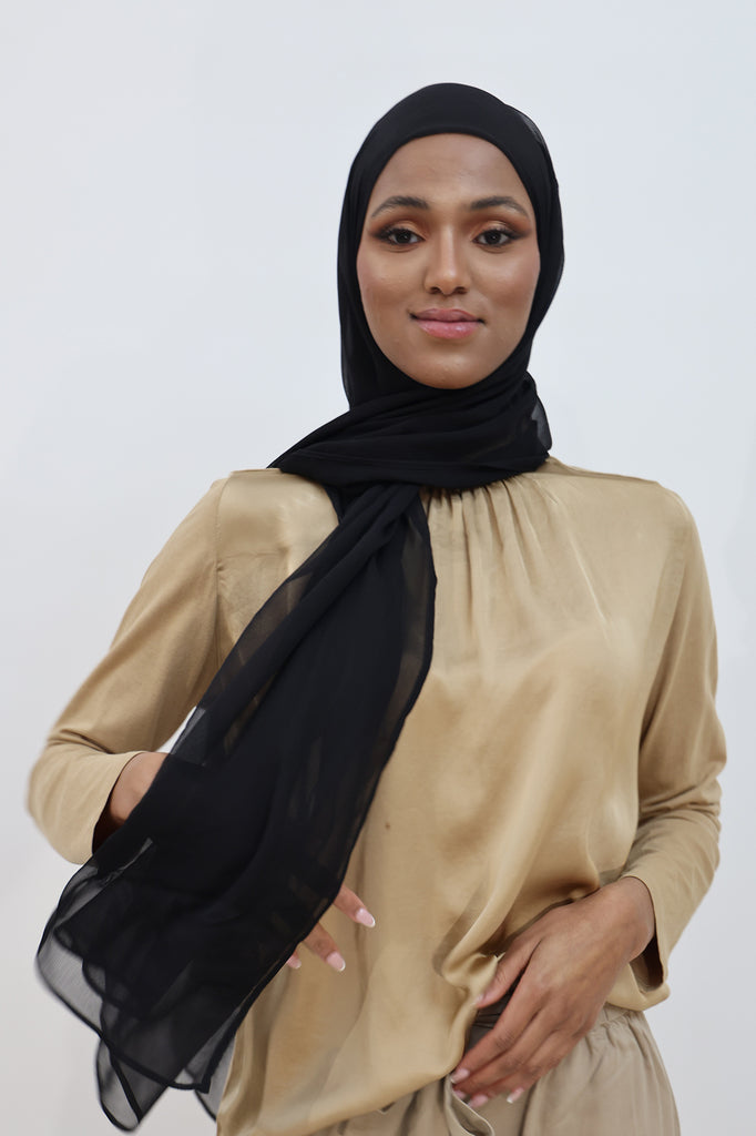 SHINE THE HIJAB Squiggly Chiffon Solid