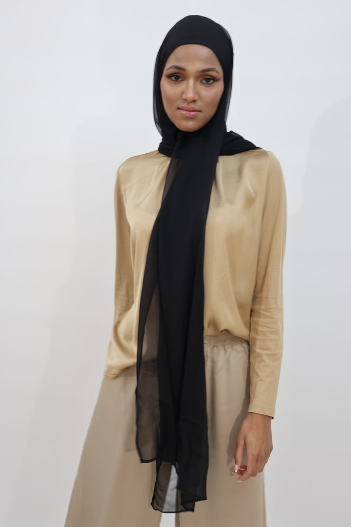SHINE THE HIJAB Squiggly Chiffon Solid