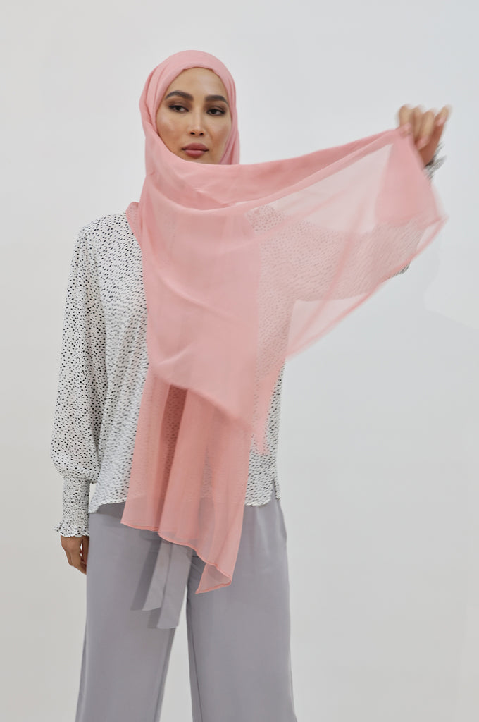 SHINE THE HIJAB Squiggly Chiffon Solid