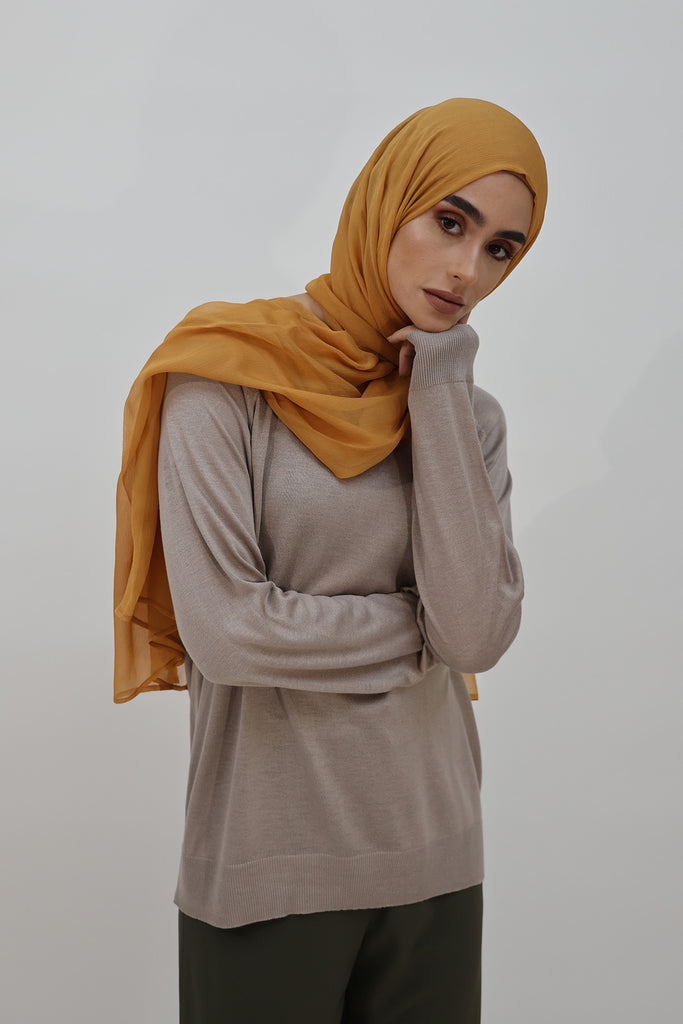 SHINE THE HIJAB Squiggly Chiffon Solid