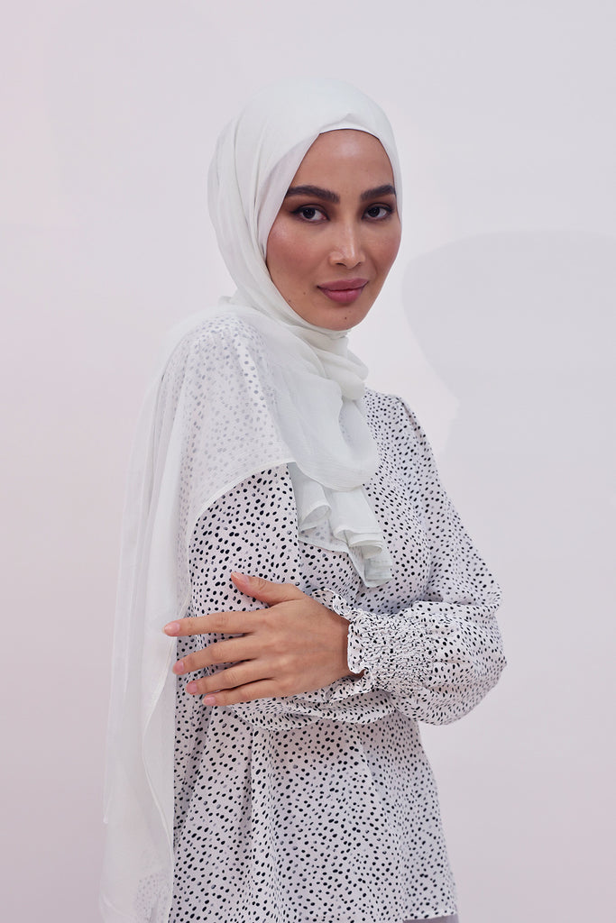 SHINE THE HIJAB Squiggly Chiffon Solid