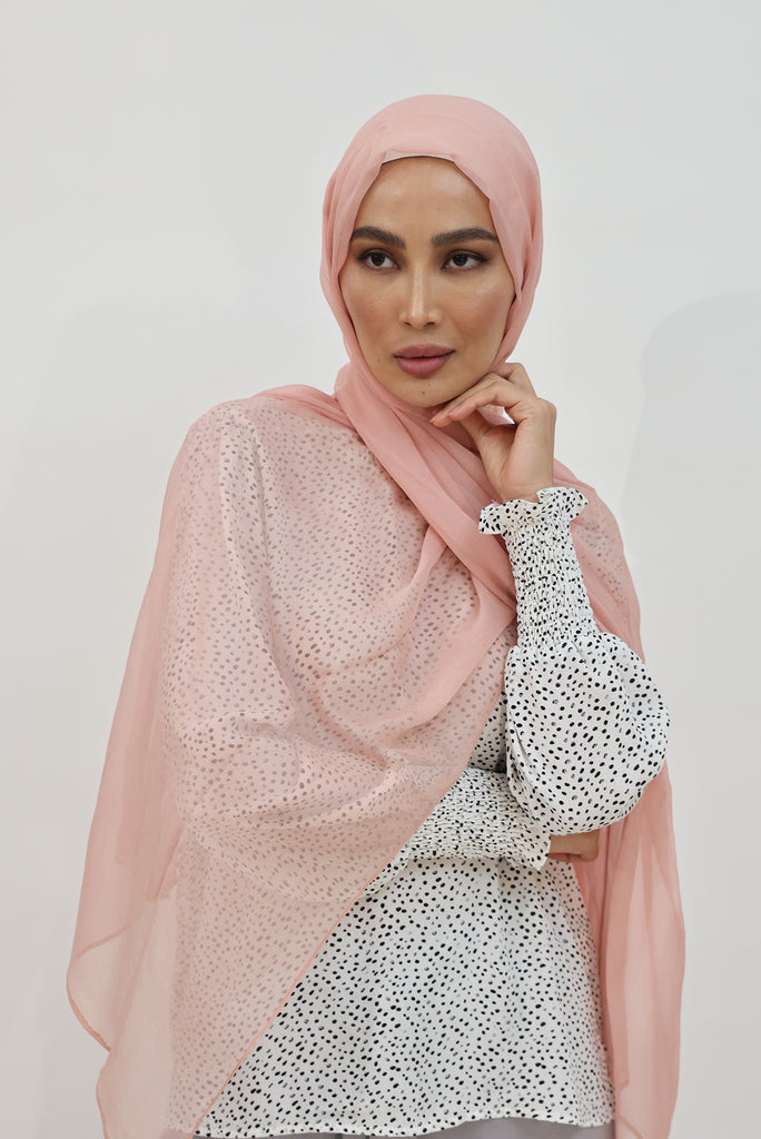 SHINE THE HIJAB Squiggly Chiffon Solid