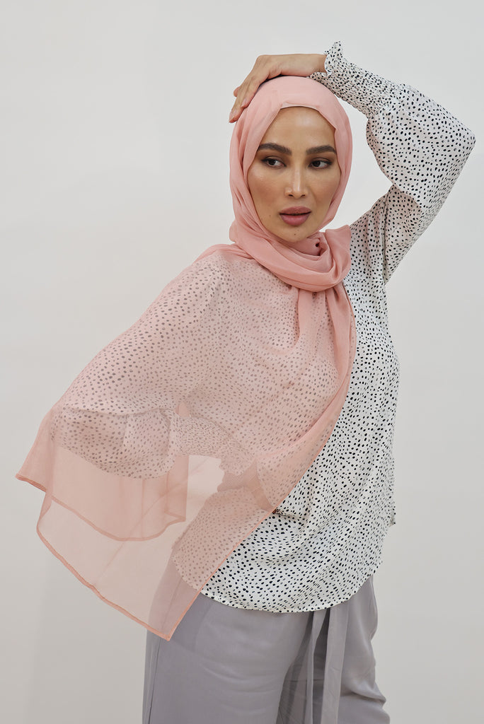 SHINE THE HIJAB Squiggly Chiffon Solid