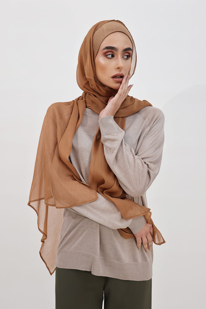 SHINE THE HIJAB Squiggly Chiffon Solid