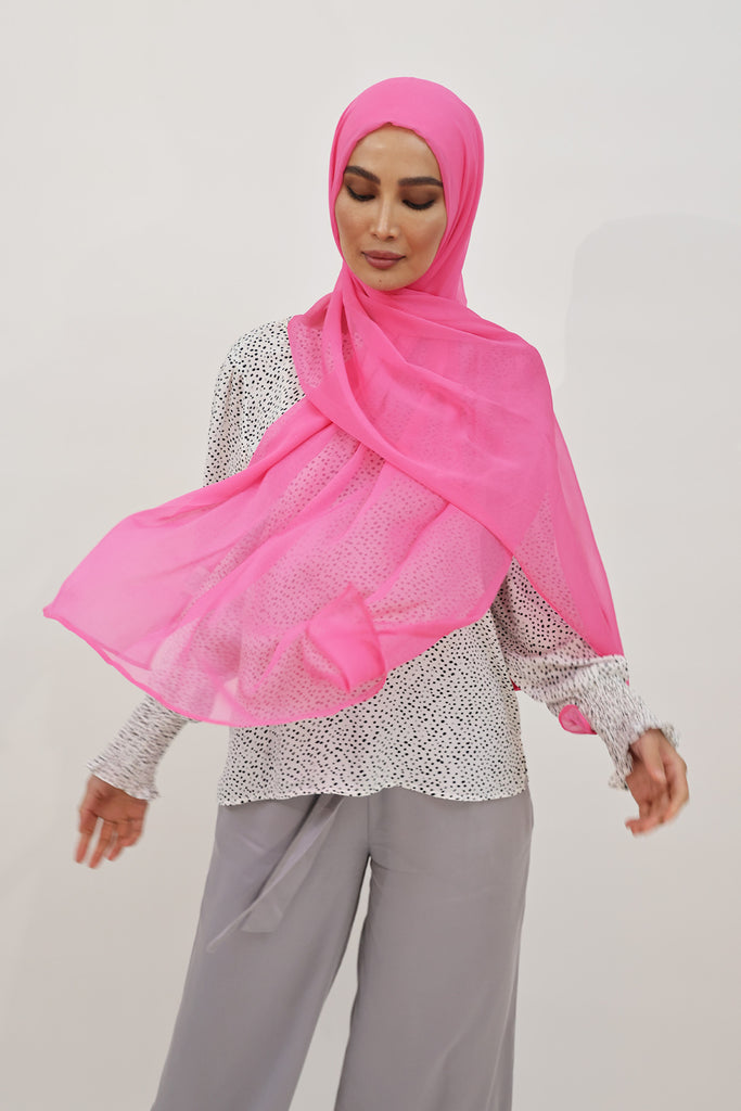 SHINE THE HIJAB Squiggly Chiffon Solid