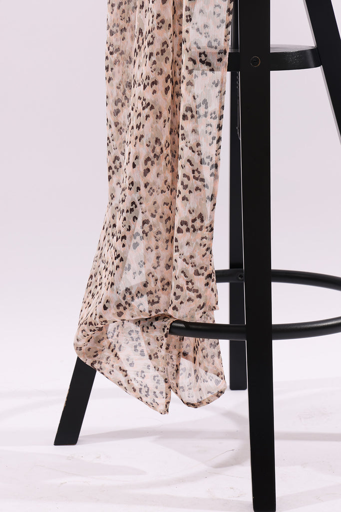 SHINE THE HIJAB Squiggly Chiffon Prints,  For Sure Leopard