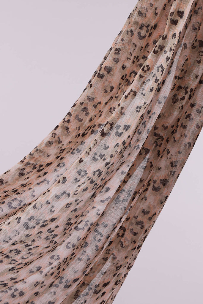 SHINE THE HIJAB Squiggly Chiffon Prints,  For Sure Leopard
