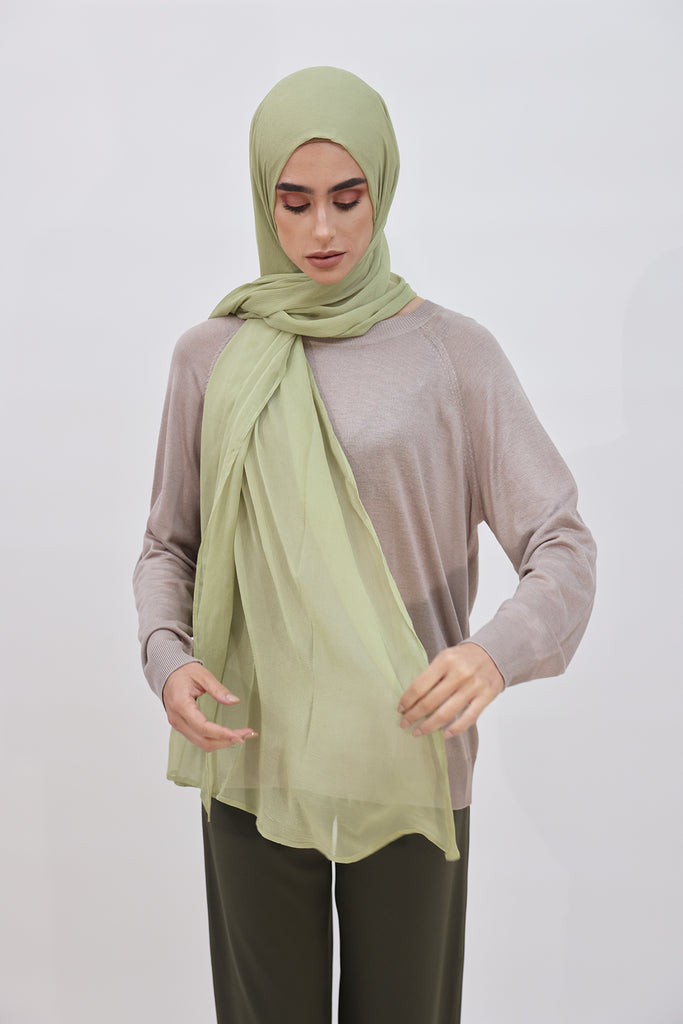 SHINE THE HIJAB Squiggly Chiffon Solid