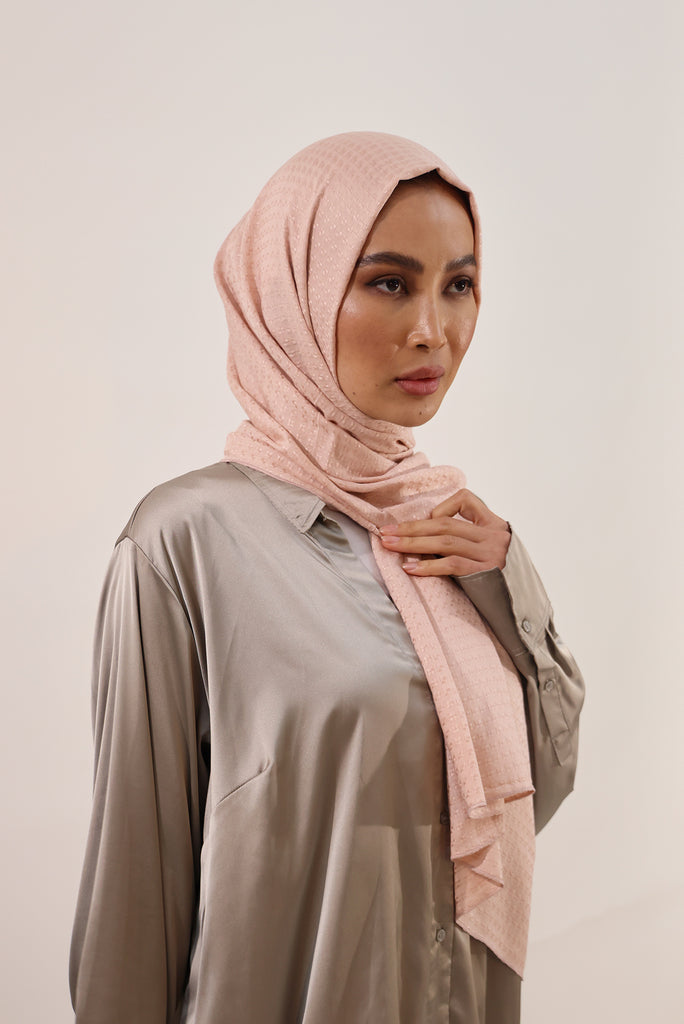 Shine The Hijab Sugarcane Fabric Hijab Collection in its Mink Color