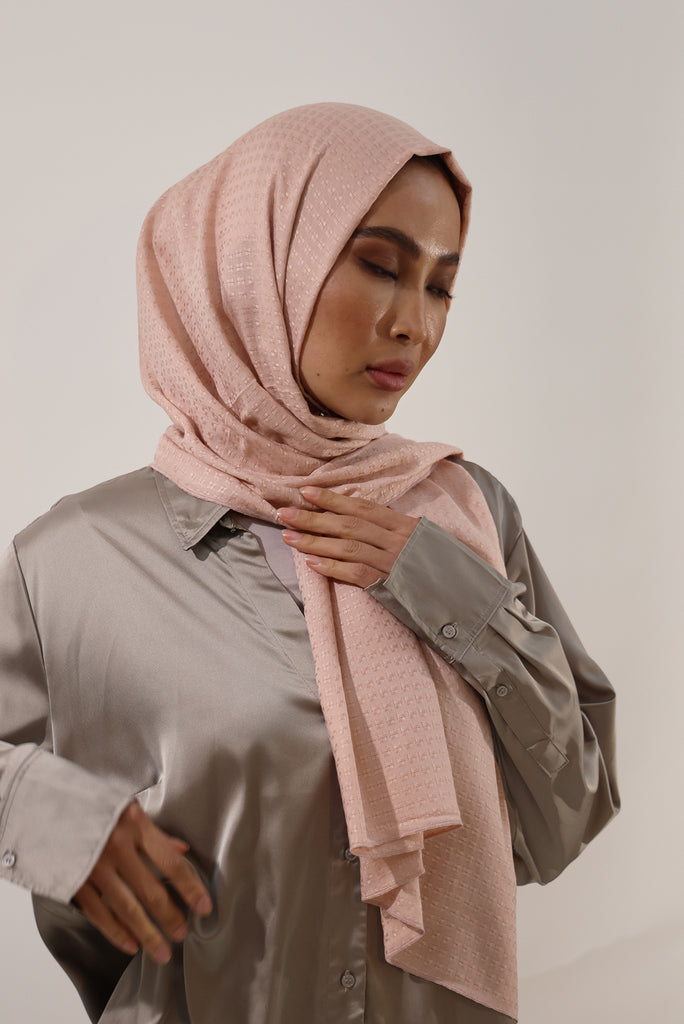 Shine The Hijab Sugarcane Fabric Hijab Collection in its Mink Color