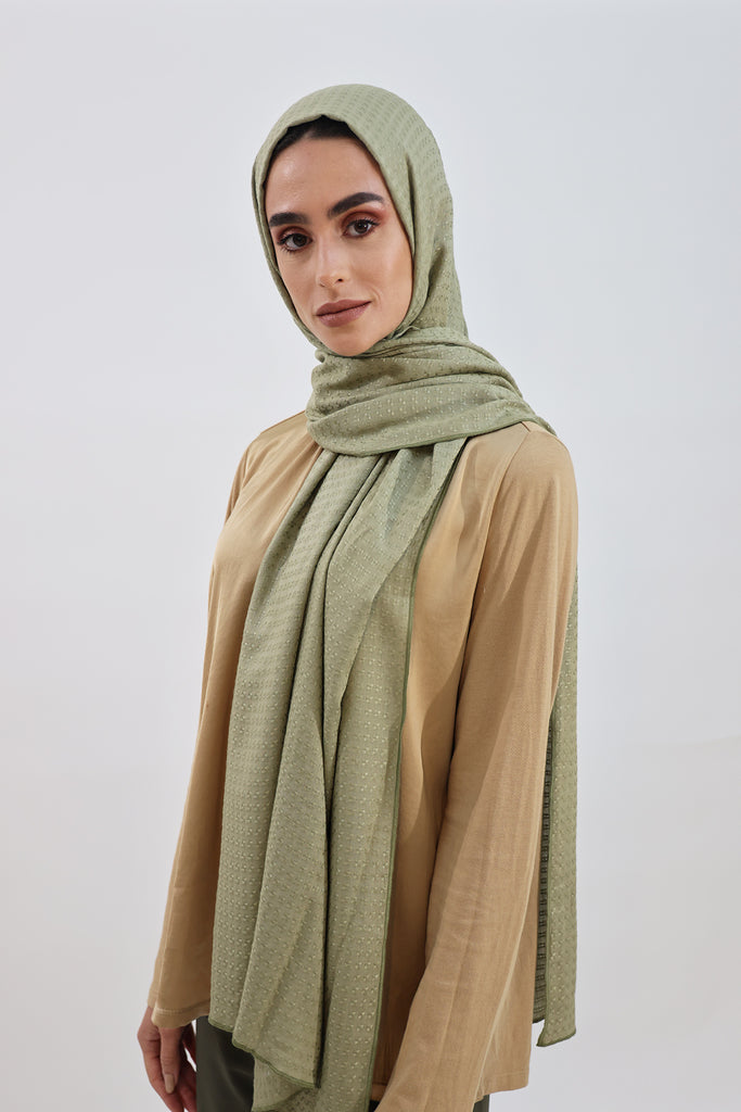 Shine The Hijab Sugarcane Fabric Hijab Collection in its Mink Color