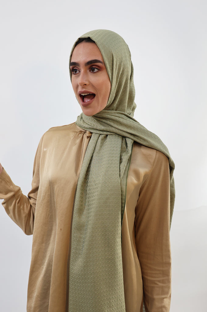 Shine The Hijab Sugarcane Fabric Hijab Collection in its Mink Color